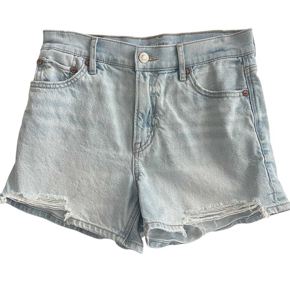 American Eagle Outfitters‎ Light Wash Jean Relaxed Shorts 0